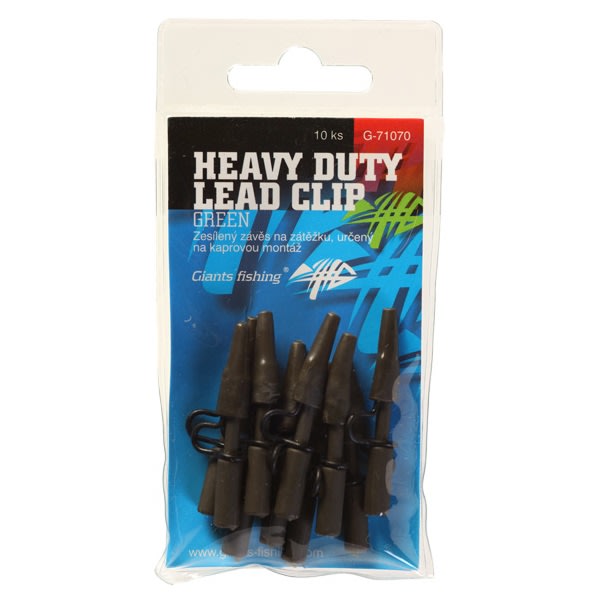 Nagy teherbírású ólomklipsz, Heavy Duty Lead Clip Green, 10db