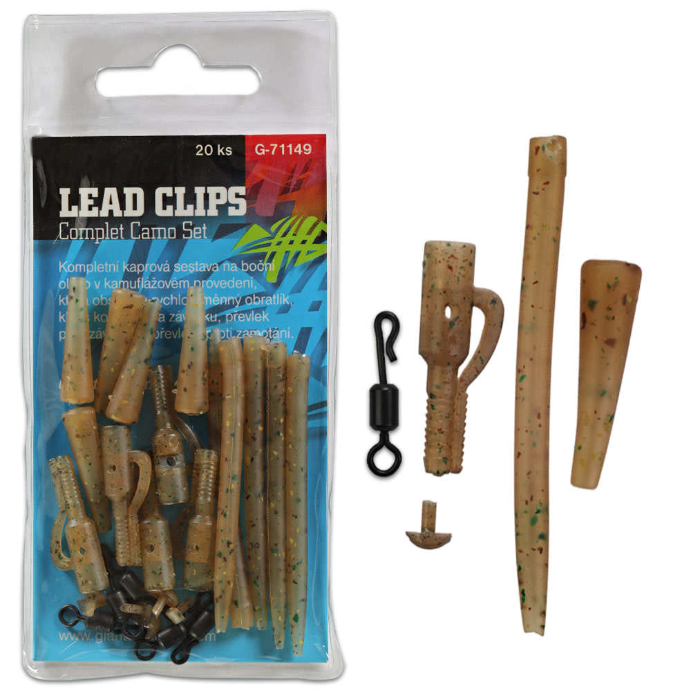 Ólom klipsz szerelék szett Lead Clips Complet Camo Set