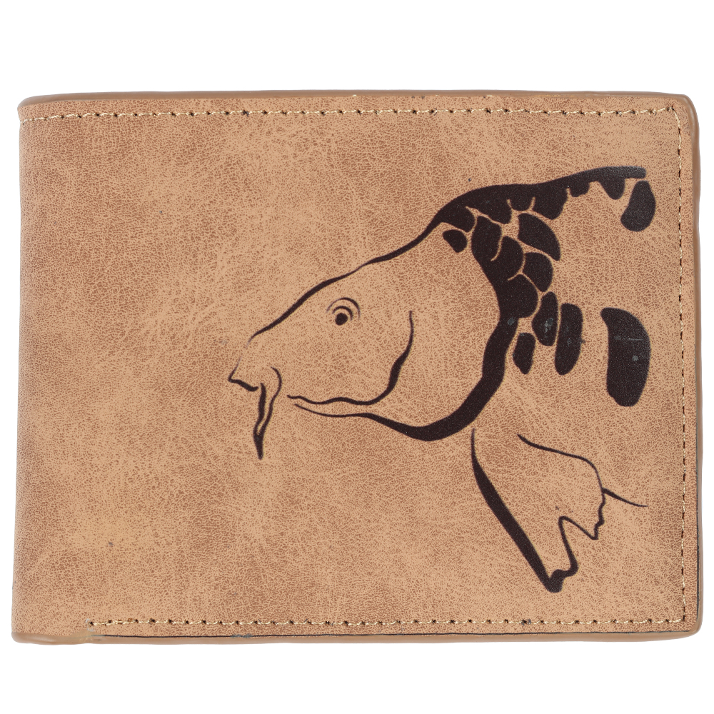 Giants fishing Peněženka hnědá hlava kapra Brown Wallet Carp Head
