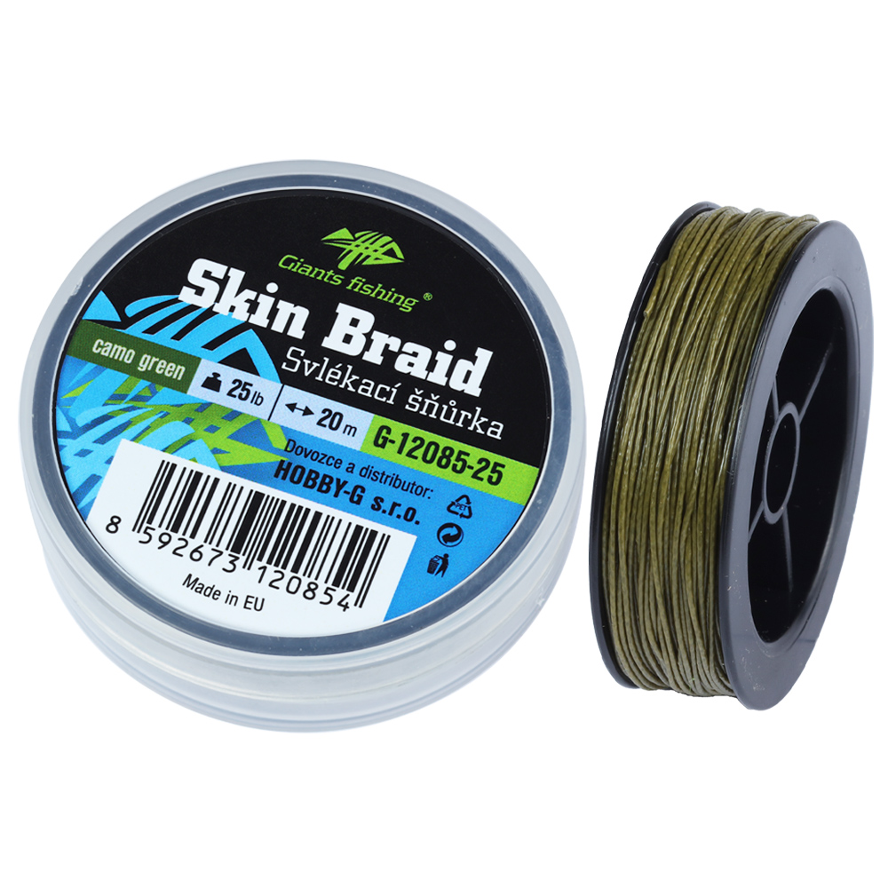 Giants fishing Svlékací šnůra Carp Line Skin Braid Camo green, 20m
